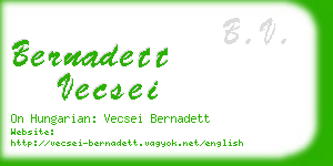 bernadett vecsei business card